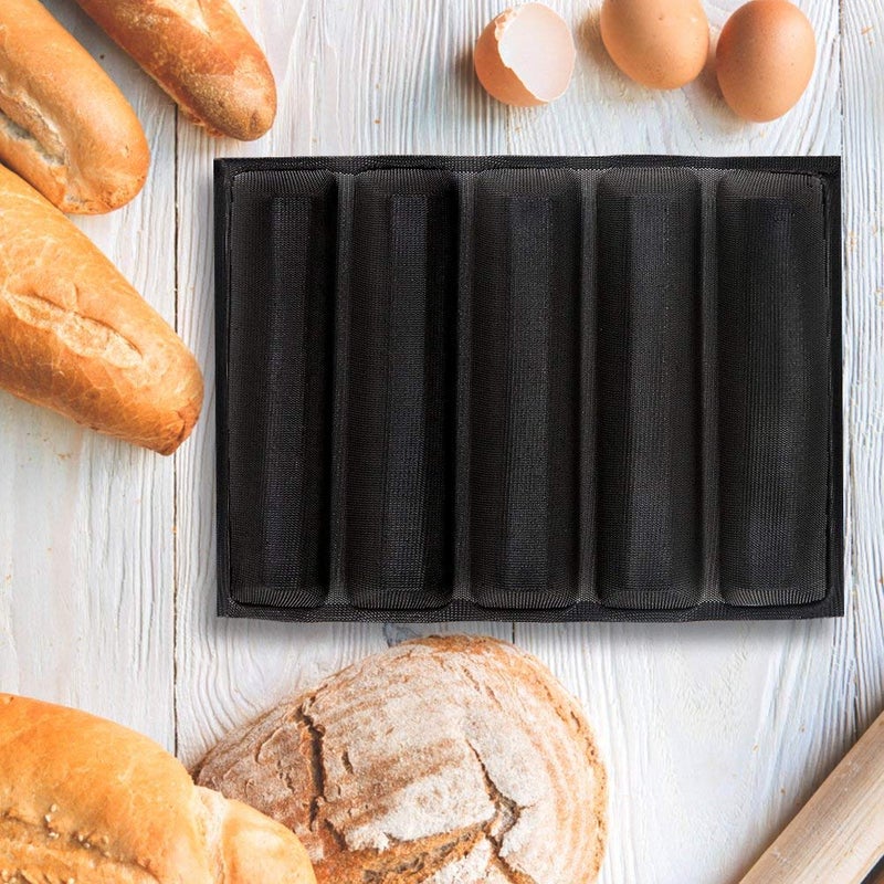 Baker Boutique Silicone Bread Mold 5 Loaf Baking Mould Flexible Reusable Forms Shapes Non Stick Perforated - Image 5